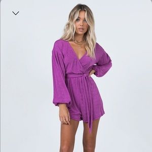 Strike It Up Romper Purple